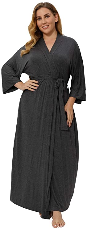 Super Shopping-zone Women's Plus Size Long Robes Kimonos Plus Size Maternity Robes Delivery Robes Sleepwear