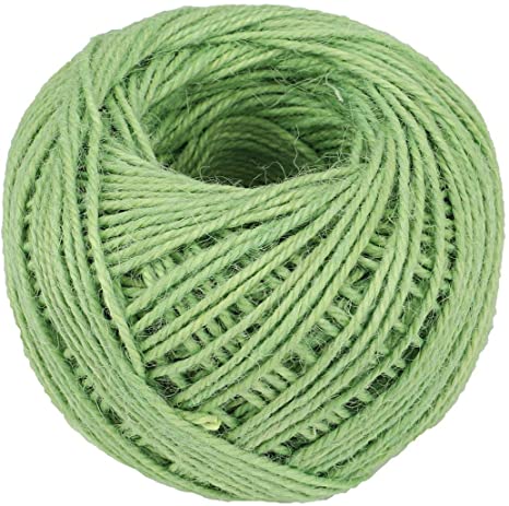 328 Feet Jute Twine Strong Cord Thick Rope String for DIY Art Craft Gift Wrapping Home Garden Deco (Light Green)
