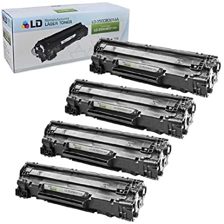 LD Compatible Toner Cartridge Replacement for Canon 128 3500B001AA (Black, 4-Pack)