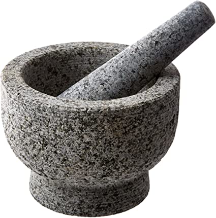 JAMIE OLIVER Mortar and Pestle, Unpolished Granite, 6 Inch