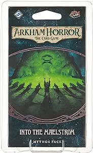 Arkham Horror The Card Game Into The Maelstrom Mythos Pack - Descend Into The Deep One's Domain! Cooperative Living Card Game, Ages 14 , 1-4 Players, 1-2 Hour Playtime, Made by Fantasy Flight Games