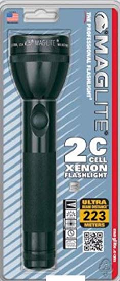 Maglite Incandescent 2-Cell C Flashlight, Black