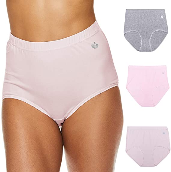 Gloria Vanderbilt Womens High Waisted Underwear Tagless Full Coverage Cotton Brief Panties for Women