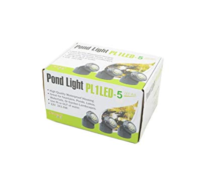 Jebao 12-LED Submersible Light for Water Gardens and Ponds, Set of 5