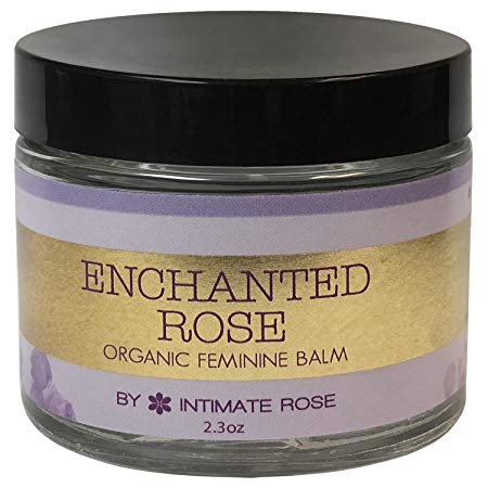 Enchanted Rose Organic Vaginal Health Balm & Organic Personal Lubricant: Natural Vulva Cream For Dryness - Perfect For Menopause & Shaving Rash - Non Estrogen Cream For Women Intimate Skin Moisturizer