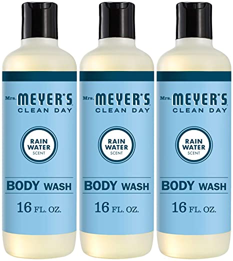 Mrs. Meyer’s Clean Day Body Wash, Rain Water Scent, 16 Ounce Bottle (Pack of 3)