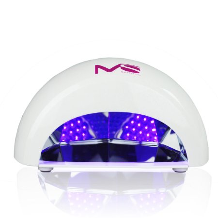 MelodySusiereg 12W Violetili LED Light Lamp Gel Nail Dryer for Curing LED Gel and Gelish Nail Polish White