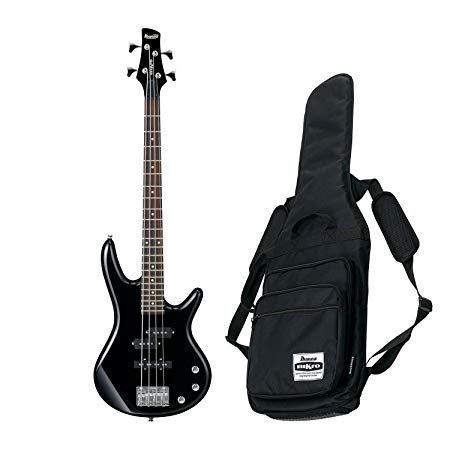 Ibanez GSR Mikro Compact Electric Bass Guitar (Black) w/ Free Ibanez Gig Bag