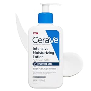 CeraVe Intensive Moisturizing Lotion | Hydro-Urea   Shea Butter | Body Lotion For Dry Skin | Relieves Signs Of Extra Dry Skin | Non Greasy Hydrating Lotion For Rough, Tight, Red & Itchy Skin | 8oz