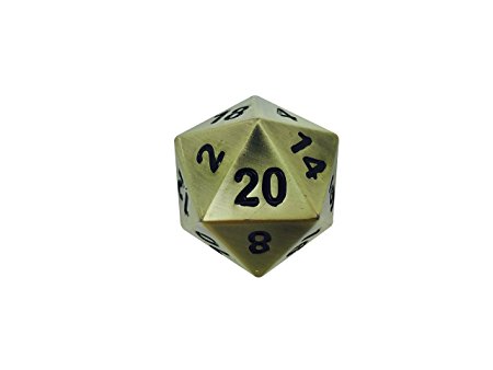 45mm Full Metal D20 Norse Foundry Bronze Dragons Scale - The Boulder RPG D&D Polyhedral Dice …