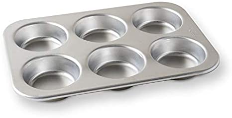 Nordic Ware Jumbo Muffin Pan, Six 4in Cups, Natural