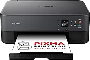 Canon PIXMA TS5350i 3-In-1 Wireless Home Office Printer, Copier, & Scanner - PIXMA Print Plan Compatible - Borderless Photo Printing - Wireless & Smartphone Print/Scan via Cloud Storage