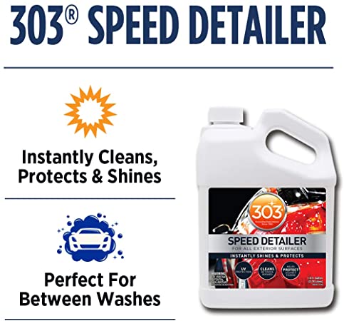 303 (30229) Products Automotive Speed Detailer - Instantly Shines and Protects - for All Exterior Surfaces - Cleans Between Washes - UV Protection, 1 Gallon
