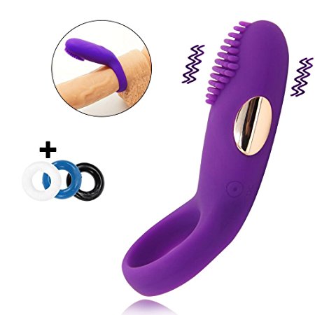 Vibrating Cock Ring - Waterproof Rechargeable Penis Ring - 12 Speeds Silicone Penis Ring Vibrator - for Longer Lasting Erections Vagina Clitoris Stimulator Adult Toy for Men or Couple