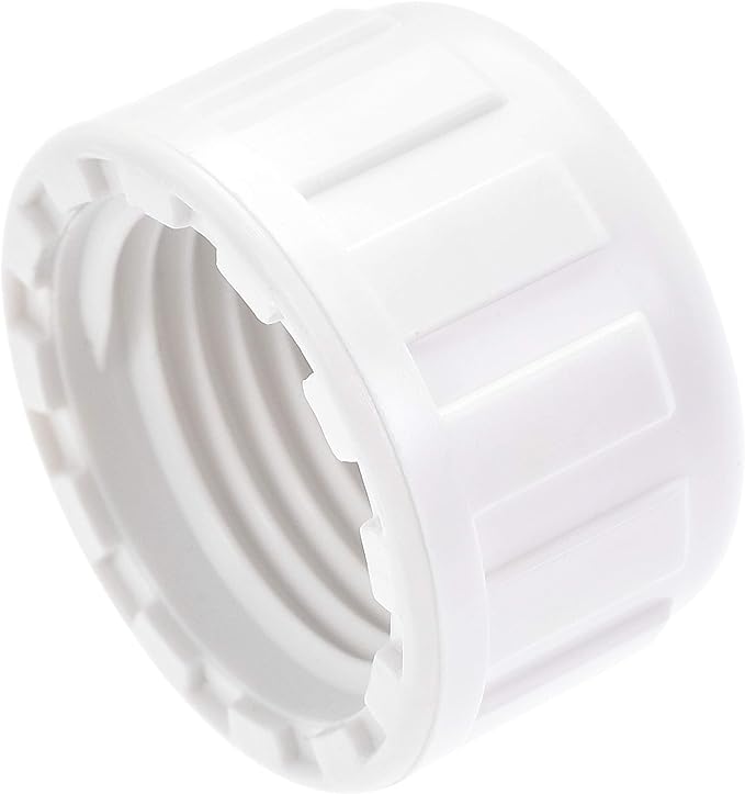 uxcell 1/2PT Pipe Fitting Cap, PVC Round Female Thread Hose Connector, for Garden and Outdoor Water Pipes End, White 10Pcs