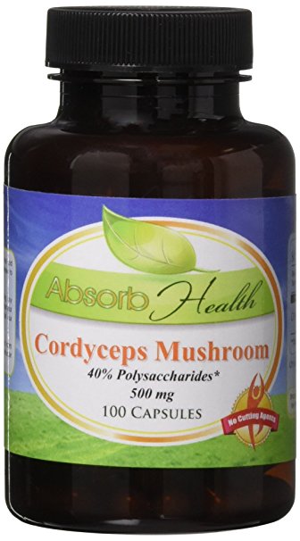 Cordyceps Sinensis Mushroom Extract | 100 Capsules | 40% Polysaccharides | Immune Booster Medicinal Mushroom | Among Highest Potency Available