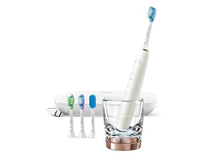 Philips Sonicare Diamond Clean Smart Electric Rechargeable Toothbrush for Complete Oral Care, 9500 Series - HX9924/61, Rose Gold, 2.31 Pound