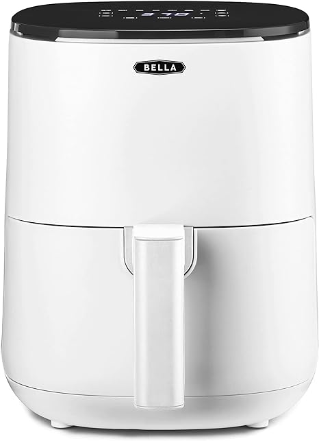 BELLA 2.9QT Touchscreen Air Fryer Oven and 5-in-1 Multicooker with Removable NonstickDishwasher Safe Crisping Tray and Basket, 1400 Watt Heating System, Matte White