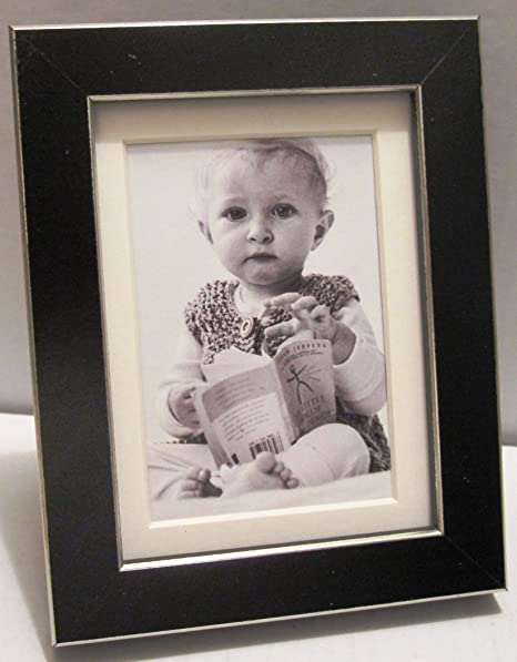 EXP Black with Silver Wood Picture Photo Frame 2.5" X3.5" Or 2"X3" with Mat