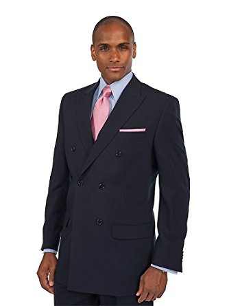 Paul Fredrick Men's 100% Wool Double Breasted Peak Lapel Suit Separate Jacket