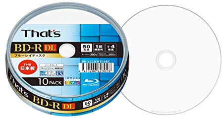 10 Taiyo Yuden Bluray Discs 50 GB BD-R DL 4x Speed Dual Layer Inkjet Printable