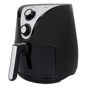 ZENY Electric Air Fryer Oil Free w/Temperature and Time Control, Detachable Fry Basket (T-001 Black)