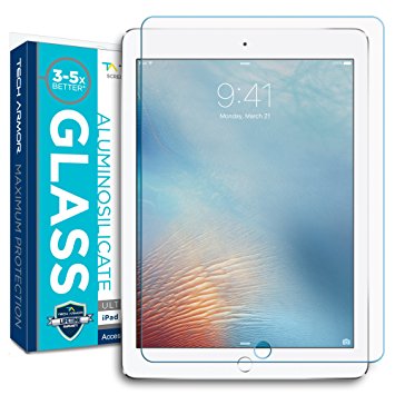 iPad Air Screen Protector, Tech Armor Apple iPad Air / iPad Air 2 / NEW iPad 9.7 (2017) Prime Screen Protector made with Accessory Glass 2 By Corning (0.3mm)