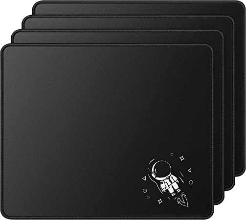 4 Pack Mouse Pad [35% Larger], Canjoy 12 x 10 inch Gaming Mouse Pad with Stitched Edges Premium-Textured & Waterproof Mousepads Non Slip Rubber Base for Computers Laptop