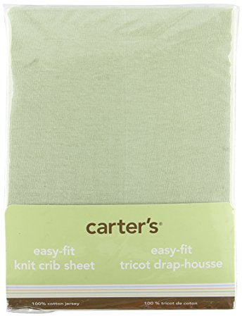 Carters Easy Fit Jersey Crib Fitted Sheet, Sage (Discontinued by Manufacturer)