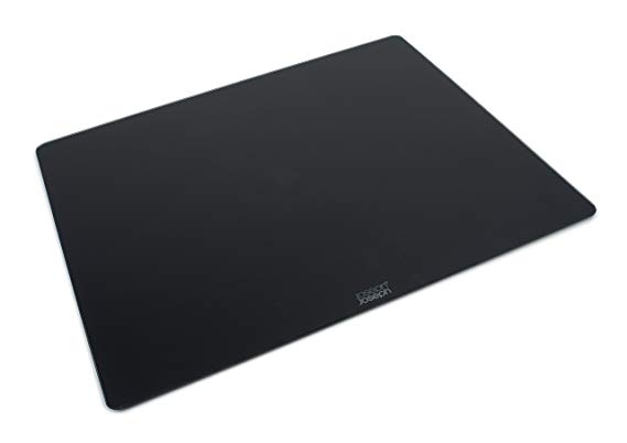 Joseph Joseph 90122 Worktop Saver Glass Cutting Board and Serving Board Heat Resistant, 15.8-in x 19.7-in, Black