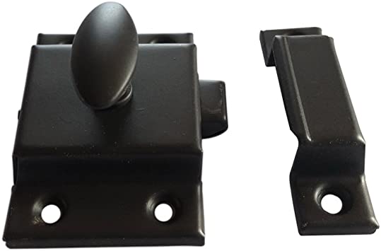 Cabinet Door Latch - Latch with Catch for Cabinet, Cupboard & Other Furniture (Oil Rubbed Bronze)