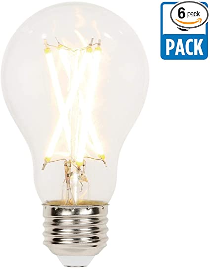 Westinghouse Lighting 5167020 10 (75-Watt Equivalent) A19 Dimmable Clear Filament, Medium Base (6 Pack) LED Light Bulbs