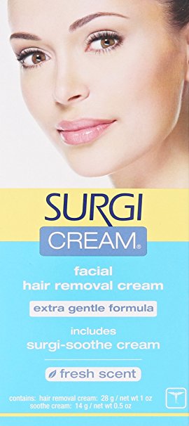 Surgi-cream Hair Remover Extra Gentle Formula For Face, 1-Ounce Tubes