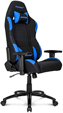 AKRacing Core Series EX Gaming Chair with High Backrest, Recliner, Swivel, Tilt, Rocker & Seat Height Adjustment Mechanisms, 5/10 Warranty - Black/Blue
