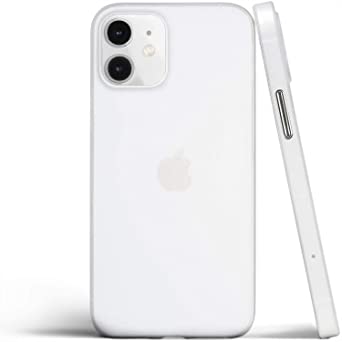 totallee Thin iPhone 12 Mini Case, Thinnest Cover Ultra Slim Minimal - for iPhone 12 Mini (2020) (Frosted Clear)