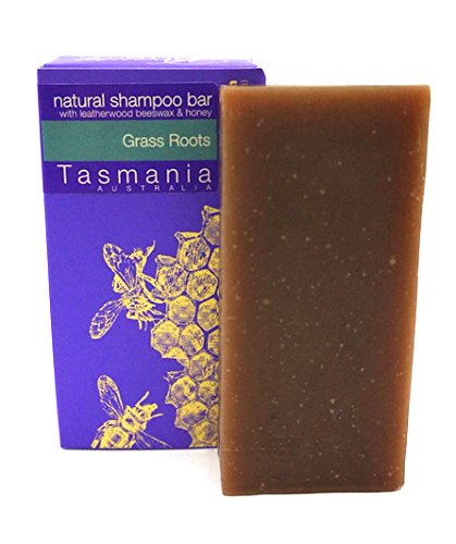 Grass Roots Shampoo Bar with Leatherwood Honey and Vetiver | 100% Natural | Chemical Free | Great for Dry Scalp | Handmade by Beauty and the Bees in Tasmania Australia