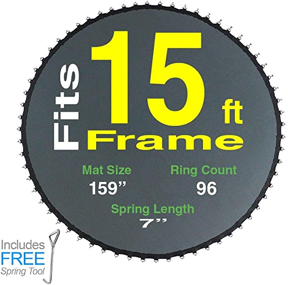 Trampoline Pro Replacement Parts for 15 ft Frame with 96 Spots | Fits SportsPower BouncePro 15 ft Trampoline Model Found in Sam's Club