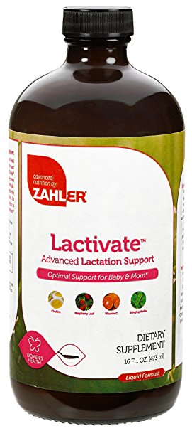 Zahler Lactivate, LACTATION Support Supplement to Increase Mothers Milk quality and quantity, All Natural BREASTFEEDING Liquid Formula Containing FENUGREEK, Certified Kosher Postnatal Vitamin, 16oz