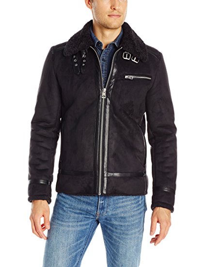 GUESS Men's Faux Shearling Jacket