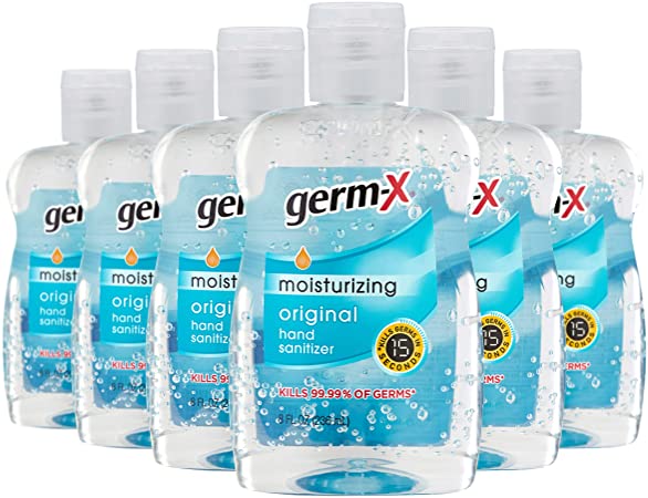 Germ-X Original Hand Sanitizer, 8 Fluid Ounce Bottles (Pack of 6), 48 Fl Oz