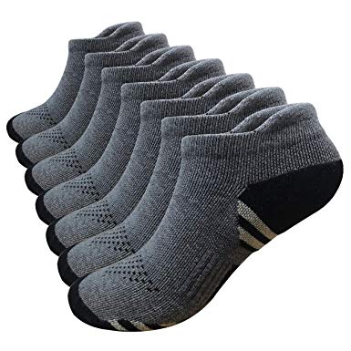 Copper Compression Ankle Running Socks Men Women 3/7 Pack, Performance Cozy Low Cut Cushion Athletic socks Arch Support