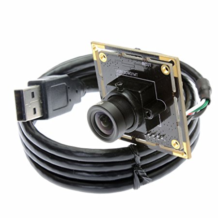 ELP 2.1mm Lens Wide Angle Webcam Low Illumination USB Camera Module for Day&night Linux Vision