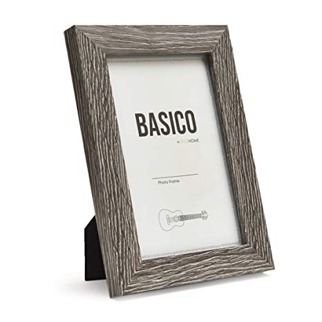 Ecohome Picture Frames 4x6 Grey Wood - Made for Tabletop or Wall Decoration