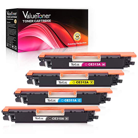 Valuetoner Remanufactured Toner Cartridge Replacement for HP 126A CE310A CE311A CE312A CE313A for Color Laserjet Pro MFP M175 M275 CP1025nw Laser Printer(Black, Cyan, Magenta, Yellow, 4 Pack)