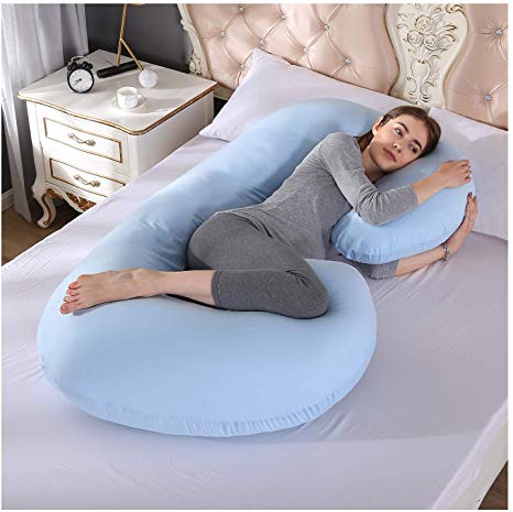 Pregnancy Pillow C Shaped Maternity Pillow Full Body Pillow and for Sleeping with Removable Cover Support Back, Hips, Legs, Belly Pregnant Women