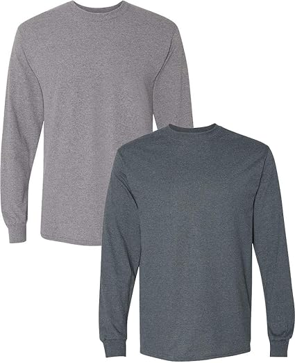 Gildan Adult DryBlend Long Sleeve T-Shirt, Style G8400, 2-Pack