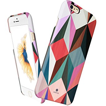 iPhone 6 Plus / 6s Plus case slim, Akna Vintage Obsession Series High Impact Slim Hard Case with Soft Fabric Interior for both iPhone 6 Plus & iPhone 6s Plus (5.5")[Colorful Cube](U.S)