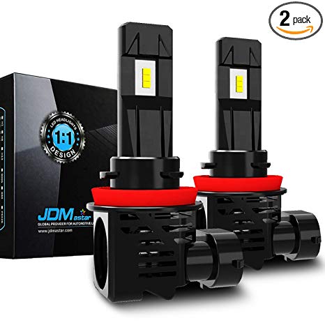 JDM ASTAR 12000 Lumens Extremely Bright 1:1 Design H11 H8 H16 All-in-One LED Headlight Bulbs/Fog Lights/DRL, Xenon White