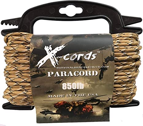 X-CORDS Paracord 850 Lb Stronger Than 550 and 750 Made by Us Government Certified Contractor