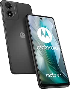 Motorola Moto e14 (2/64GB, batteria 5000 mAh, display 6.56'' HD  90Hz, fotocamera 13MP, processore UNISOC T606, Dual SIM, Android 14(Go edition), Charcoal Grey